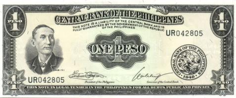 Fülöp szigetek 1949. 1P Sign.7, 2P Sign.5, 5P Sign.5 T:I