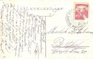 1916 Besztercebánya, Banská Bystrica; Mátyás tér templomokkal, piac, Teich Adolf üzlete / Market squ...