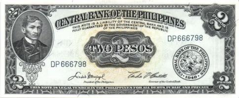 Fülöp szigetek 1949. 1P Sign.7, 2P Sign.5, 5P Sign.5 T:I