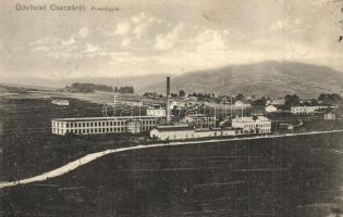 1916 Csaca, Cadca, Caca; Posztógyár. Taub Emil kiadása / broadcloth factory