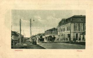 1912 Galánta, Gallandau; Fő utca. lovaskocsik. W.L. Bp. 4474. / main street with horse carts (EK)