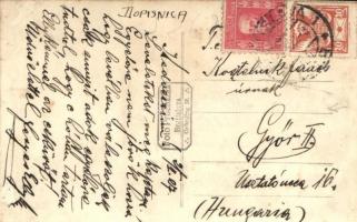 1927 Pozsony, Pressburg, Bratislava; utcakép úriemberrel / street view with gentleman. Prochazka pho...