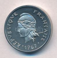 Új-Hebridák 1967. 10Fr Ni T:1 apró karc New Hebrides 1967. 10 Francs Ni C:UNC tiny scratch