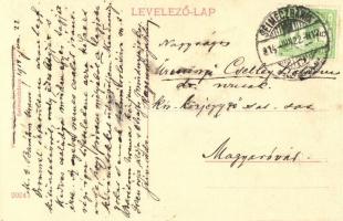 1914 Selmecbánya, Schemnitz, Banska Stiavnica; Kossuth tér, templom, piac. Weisz Ignác kiadása / squ...