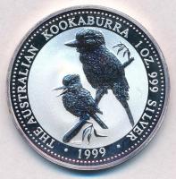 Ausztrália 1999. 1$ Ag "Kacagójancsi" (1oz/0.999) T:PP  Australia 1999. 1 Dollar Ag "Kookaburra" (1oz/0.999) C:PP