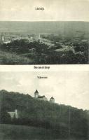 1915 Szomolány, Smolenice; várrom és látkép. Szidon Márk kiadása / castle ruins and panorama view (Rb)