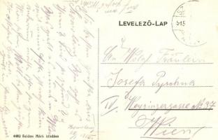 1915 Szomolány, Smolenice; várrom és látkép. Szidon Márk kiadása / castle ruins and panorama view (R...