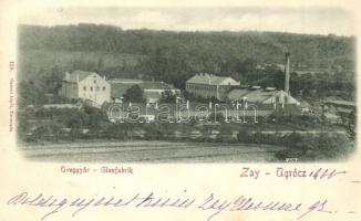 1911 Zayugróc, Ugrócváralja, Uhrovec; Üveggyár / Glasfabrik / glass factory