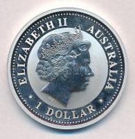 Ausztrália 2003. 1$ Ag "Kacagójancsi" (1oz/0.999) T:1 (eredetileg PP) ujjlenyomat
Austral...