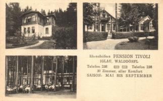 Jihlava, Iglau; Walddörfl, Pension Tivoli / hotel and restaurant with garden