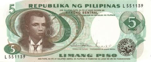 Fülöp szigetek 1969. 1P, 5P + 1970. 2P, 5P + 1978. 2P T:I