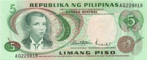 Fülöp szigetek 1969. 1P, 5P + 1970. 2P, 5P + 1978. 2P T:I