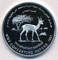Omán 1997. 1R Ag "Hegyi gazella" T:PP Oman 1997. 1 Rial "Mountain gazelle" C:PP Krause KM#113
