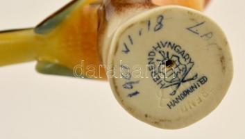 Herendi madár, kézzel festett, jelzett, hibátlan, m: 7,5 cm