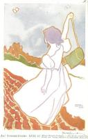 1899 Auf Sommerfrische XVIII. 10. Wiener Künstler-Postkarte Philipp & Kramer s: Raphael Kirchner