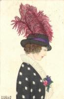 1917 Lady with hat. B.K.W.I. 481-4. s: Mela Koehler