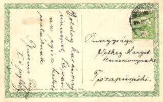 1914 WWI K.u.K. Viribus Unitis propaganda card, Franz Joseph and Wilhelm II. Künstler Kriegspostkart...