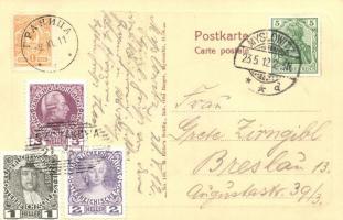 Myslowice, Myslowitz; Dreikaiserreichs-Ecke / German-Russian-Austrian triple border + different stam...