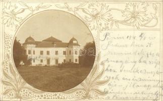 1901 Pácin, Pácini várkastély (Mágóchy-Alaghy-Sennyei-kastély). Art Nouveau, floral photo