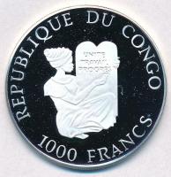 Kongó 1993. 1000Fr Ag "Elefántok" T:PP
Congo 1993. 1000 Francs Ag "Elephants" C...