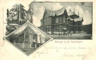 1899 Hódmezővásárhely, Színkör, Erzsébet szemkórház. Grossmann Benedek kiadása. Art Nouveau, floral