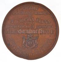 Románia 1862. "Elena Cuza által alapított árvaház Bukarestben" Br emlékérem (59,38g/51mm) ...
