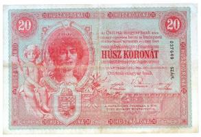 1900. 20K 1929 037649 T:restaurált / Hungary 1900. 20 Corona 1929 037649 C:restored Adamo K15