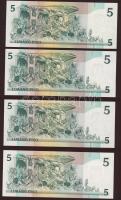 Fülöp szigetek 1986-91. 5P (4x) emlékkiadások, mind klf felülnyomással T:I