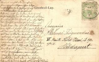 1907 Vaskő, Eisenstein, Ocna de Fier; utca templommal / street with church