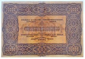 1922. 25.000K "Orell Füssli Zürich" T:restaurált / Hungary 1922. 25.000 Korona "Orell...