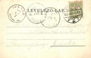 1902 Szatmárnémeti, Szatmár város, Satu Mare; Löwy M. kiadása. floral, litho (EK)