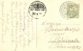 1907 Hársfalva-gyógyfürdő (Szolyva), Nelipino; Stefánia-gyógyforrás és fedett sétatér / mineral spri...