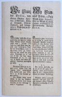 Bécs 1806. Udvari leirat a Bécsi városi bankócédulák 25, 50 és 100G-es névértékeinek kibocsátásáról, a bankjegyek leírásával, és a korábbi kiadású bankjegyek bevonásáról német nyelven. A mellékletben a három bankjegy formuláréjával. Összesen nyolc, merített papír alapú lapon, rendkívül szép állapotban megőrizve. / Vienna 1806. Royal Announcment about the issue of the 25, 50, 100 Gulden banknotes, with description of the new and ingathering of old banknotes in german language. Appendix with the Formulare of the 3 new banknotes. In all on 8 pages in exceptionally well preserved condition.