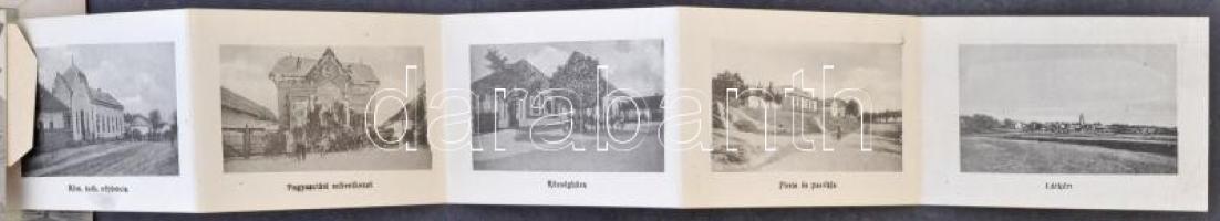 Ebed, Obid; utcakép a római katolikus templommal és népiskolával. leporellolap belül a fogyasztási s...