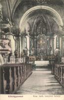 Kőhídgyarmat, Kamenné Darmoty; Római katolikus templom belső / church interior (kissé ázott sarkak / slightly wet corners)