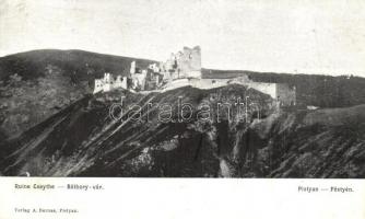 1900 Csejte, Cachtice (Pöstyén); Hrad Báthorovcov / Báthory várrom / castle ruins