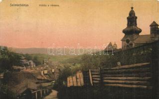 1912 Selmecbánya, Schemnitz, Banska Stiavnica; Kilátás a városra az óvárral. Joerges / castle  (EK)