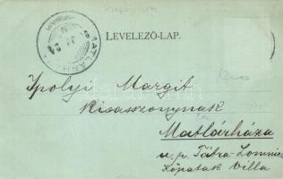 1901 Szepesváralja, Spisské Podhradie; Szepesi vár este. Szoller Géza kiadása / Schloss / castle rui...