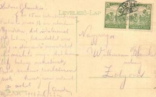 1918 Újvidék, Novi Sad, Neusatz; Törvényszék és villamos / Gerichtsgebäude / tribunal court, tram (E...