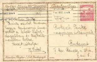 1917 Az Iparművészeti Iskola levelezőlapjai. Ungarische Werkstätte no. 2030. kiadja Rigler József Ed...