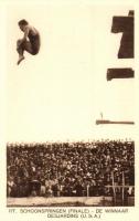 1928 Amsterdam, Olympische Spelen. Schoonspringen (Finale) De Winnaar Desjardins (USA) / 1928 Summer Olympics, Diving with the winner Pete Desjardins