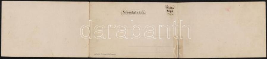 Komárom, Komárnó; Három részes leporellolap / 3-tiled leporellocard (hajtásnál szakadt / bent til br...