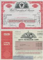 Amerikai Egyesült Államok 1928-1990. 16db-os vegyes részvény tétel, legtöbb lyukasztással érvénytele...