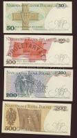 Lengyelország 1982-88(1974-76). 50Zl, 100Zl, 200Zl, 500Zl, 1000Zl teljes sor! T:I + 1982(1977). 2000...