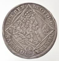 1699K-B 1/4 Tallér Ag "I. Lipót" Körmöcbánya (7,1g) T:2 ph., enyhén hajlott lemez / Hungar...