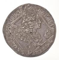 1734N-B 1/4 Tallér Ag "III. Károly" Nagybánya (7,07g) T:2,2- juszt., hajlott / 
Hungary 1...