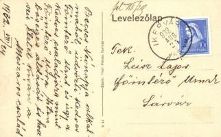 1932 Ikervár, Római katolikus templom és iskola, kút, Nagy Ferenc üzlete és saját kiadása