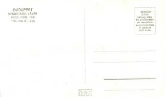 1941 Budapest, Nemzetközi vásár, Nyugati pályaudvar a háttérben, Italia pavilon, szvasztika zászlók