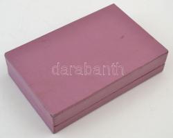 Ezüstözött szovjet kiskanál készlet, jelzett, eredeti dobozában, h:14 cm (6×)