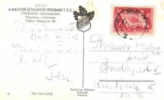 Börzsöny, Nagymaros-Törökmező, A Magyar Általános Hitelbank tisztviselőinek S. E. turistaháza télen ...